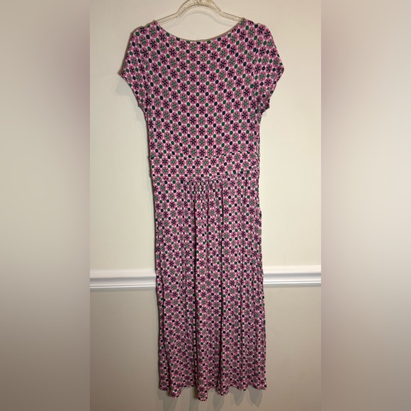 Boden Amelie Jersey Midi Dress in Pink Power Botanic Tile Size US 8 - Picture 10 of 10
